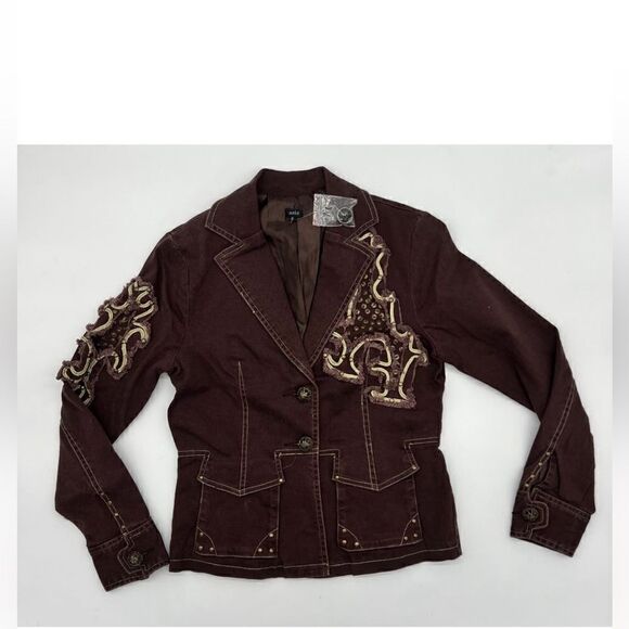 Aziz Burgundy Jacket Size S NWT - Picture 1 of 9